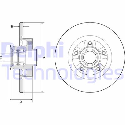 Bromsskiva DELPHI BG9190RSC