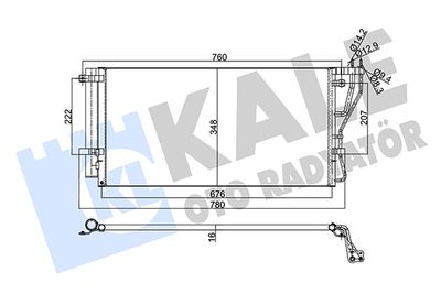 KALE OTO RADYATÖR 357870 Радиатор кондиционера  для KIA CARENS III вэн (UN) 2.0 CVVT