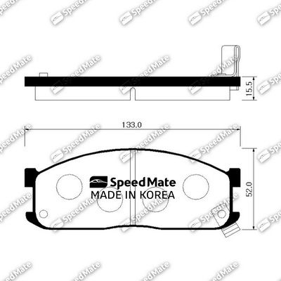 Комплект тормозных колодок, дисковый тормоз SpeedMate SM-BPK001 для KIA BONGO