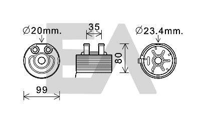 масляный радиатор, двигательное масло EACLIMA 37G18001 для NISSAN NT400