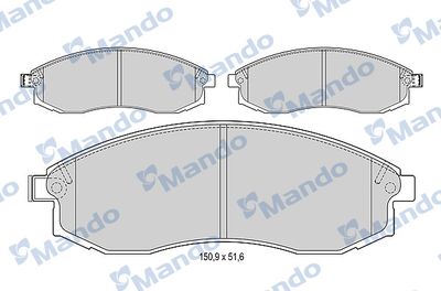 Комплект тормозных колодок, дисковый тормоз MANDO MBF015702 для MITSUBISHI L200