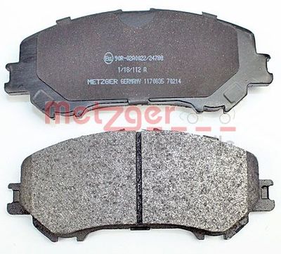 Комплект тормозных колодок, дисковый тормоз 1170835