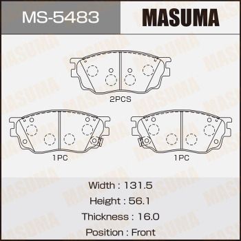 Комплект тормозных колодок MASUMA MS-5483 для MAZDA 6