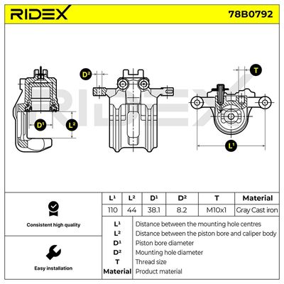 спирачен апарат RIDEX