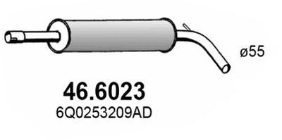 ASSO 46.6023 Глушитель выхлопных газов  для SEAT CORDOBA (Сеат Кордоба)