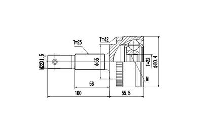 DYNAMATRIX DCV841048 ШРУС  для NISSAN ALMERA II Hatchback (N16) 1.5