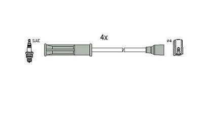 Комплект проводов зажигания HITACHI 134516 для DACIA DOKKER
