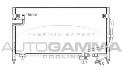 AUTOGAMMA 102671 Радиатор кондиционера  для MAZDA 323 F V (BA) 1.5 16V