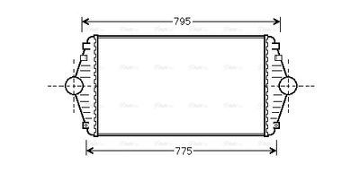 AVA QUALITY COOLING Intercooler, inlaatluchtkoeler (CN4086)