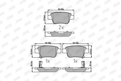 BREMSBELAGSATZ SCHEIBENBREMSE JURID 572516J 1