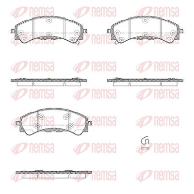 Brake pad set, disc brake