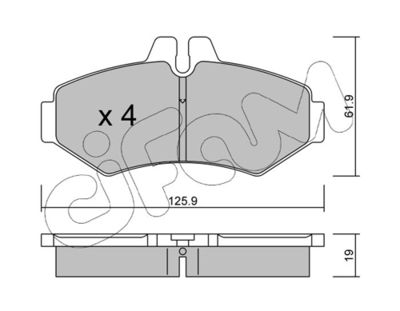 Комплект тормозных колодок, дисковый тормоз 822-572-0
