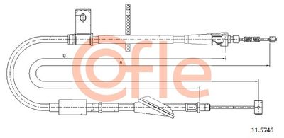 COFLE 92.11.5746 Трос ручного тормоза  для OPEL AGILA (Опель Агила)