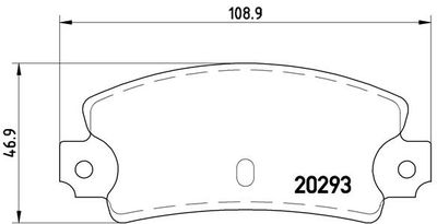Комплект тормозных колодок, дисковый тормоз BREMBO P 23 008 для LANCIA TREVI
