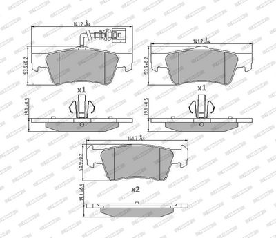 SET PLACUTE FRANA FRANA DISC FERODO FVR1647 1