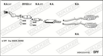 ABGASANLAGE WALKER MBK025441B