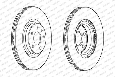 Remschijf set (2 stuks) Voor Links/Rechts past: FIAT 500L 0.9-1.6D 09.12-