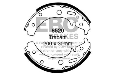Комплект тормозных колодок EBC Brakes 6520 для TRABANT 1.1