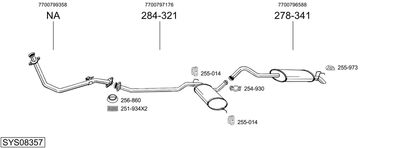 Układ wydechowy BOSAL SYS08357