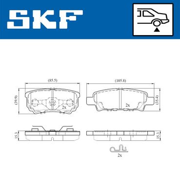 Brake Pad Set, disc brake VKBP 90416 A