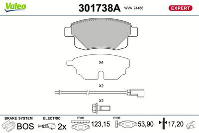 BREMSBELAGSATZ SCHEIBENBREMSE
