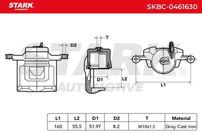 спирачен апарат STARK SKBC-0461630