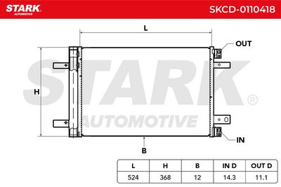 кондензатор, климатизация STARK SKCD-0110418
