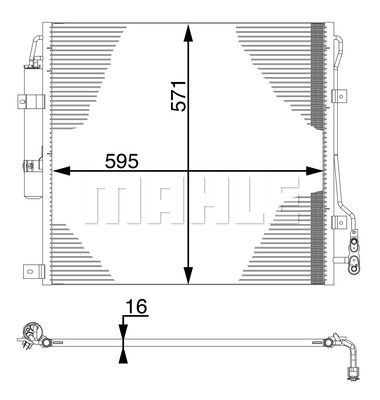MAHLE AC 760 000S Радиатор кондиционера  для LAND ROVER DISCOVERY IV (L319) 5.0 V8 4x4