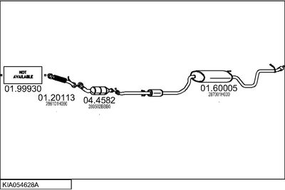 SISTEM DE ESAPAMENT MTS KIA054628A028120