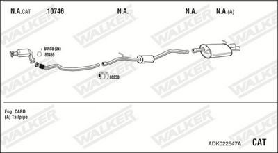 Изпускателна система WALKER ADK022547A