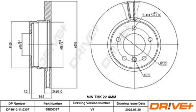 BREMSSCHEIBE DR!VE+ DP1010110397 2