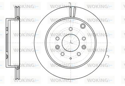 WOKING D61237.10 Тормозные диски  для MAZDA CX-7 (ER) 2.5 MZR