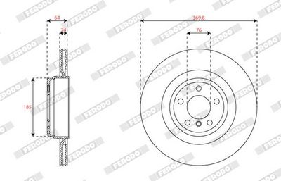 BREMSSCHEIBE FERODO DDF2036C1 1
