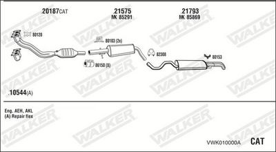 Изпускателна система WALKER VWK010000A