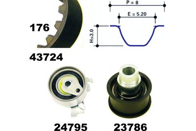 SET CUREA DE DISTRIBUTIE MAPCO 23724