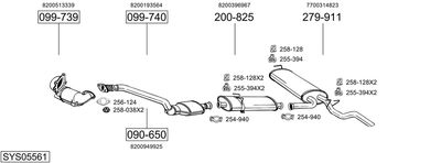 Układ wydechowy BOSAL SYS05561