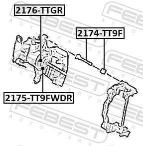 Piston, brake caliper 2176-TTGR