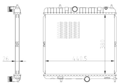 Радиатор, охлаждение двигателя NRF 550021 для CITROËN DS5