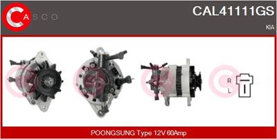 Генератор CASCO CAL41111GS для KIA K2700