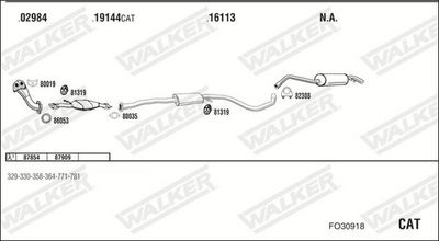 SISTEM DE ESAPAMENT WALKER FO30918
