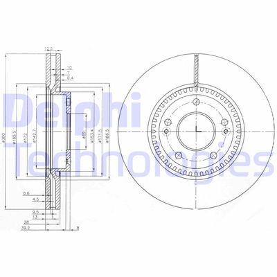 DELPHI BG4011 Тормозные диски  для KIA  (Киа Каренс)