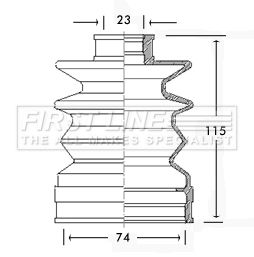 Bellow, drive shaft FIRST LINE FCB2517