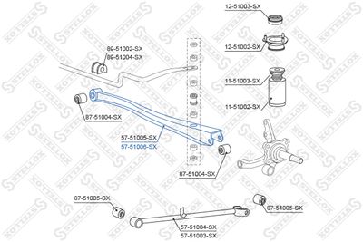 STELLOX 57-51006-SX Рычаг подвески  для HYUNDAI ACCENT седан (X-3) 1.5 i 12V