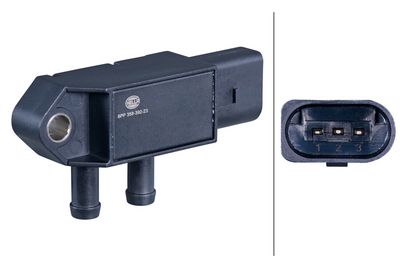 HELLA Sensor, exhaust pressure 6PP 358 392-231