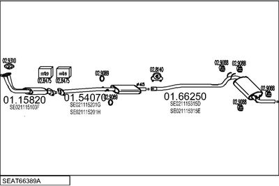 SISTEM DE ESAPAMENT MTS SEAT66389A002859