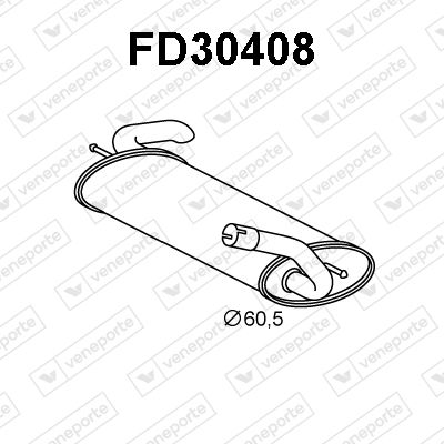 Глушитель выхлопных газов конечный VENEPORTE FD30408 для FORD C-MAX