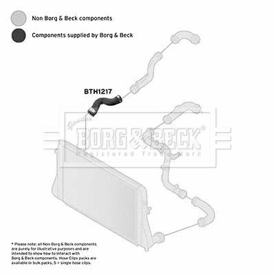 Charge Air Hose Borg & Beck BTH1217