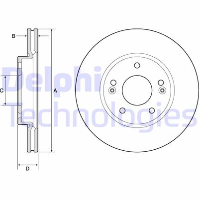 Bromsskiva DELPHI BG4745C