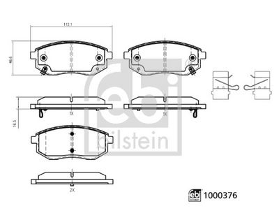 BREMSBELAGSATZ SCHEIBENBREMSE