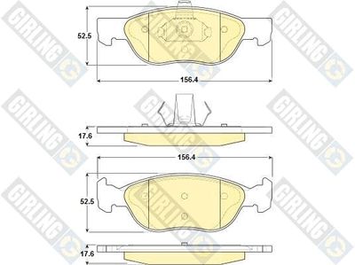 GIRLING 6114872 Тормозные колодки и сигнализаторы  для FIAT PUNTO (188_) 1.9 JTD